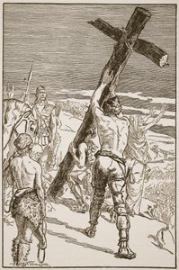 Oswald reser korset, illustration från 