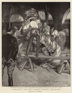 Repeterar inför Diamantjubileumsprocessionen av Frederick Henry Townsend