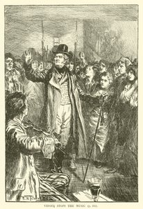 Vidocq stoppar musiken (gravyr) av Frederick Henry Townsend
