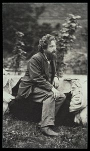 Porträttfotografi av William Morris (1834-96) av Frederick Hollyer (1837-1933) (sepiafoto) av Frederick Hollyer