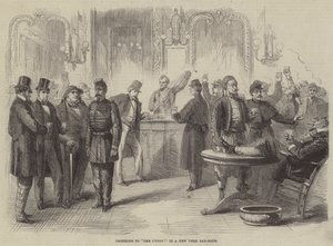 Drinking to The Union! in a New York Bar-Room  av Frederick John Skill