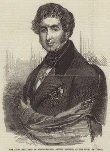The Right Honorable Earl of Westmorland, brittisk minister vid domstolen i Wien av Frederick John Skill