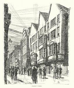 London: Fetter Lane (färglitografi) Fetter Lane (färglitografi) av Frederick Landseer Maur Griggs