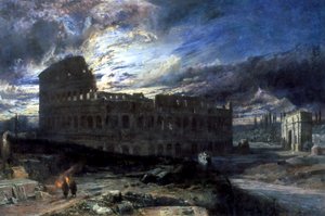 Colosseum i Rom vid månsken, 1859
