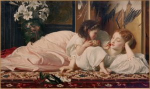Mamma med barn (körsbär) av Frederick Lord Leighton