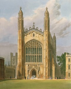 Cambridge: Kings College från "History of Cambridge", Vol.1 av Frederick Mackenzie