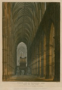 Interiörvy av Westminster Abbey, London, från West Gate av Frederick Mackenzie