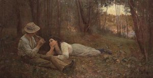 Flöjtspelaren av Frederick McCubbin