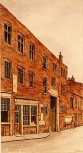 Bull and Mouth Inn, St. Martin le Grand av Frederick Nash