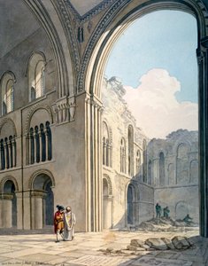 Kör av Church of St Bartholomew-the-Great under reparationer, Smithfield, City of London, 1815