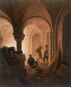 Crypt of St Mary-le-Bow, London, 1818 av Frederick Nash