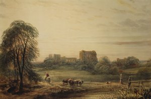 Glastonbury Abbey (wc på papper) av Frederick Nash