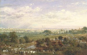 London från Islington Hill, ca 1820-30