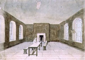The Condemned Room, Newgate Prison (akvarell) av Frederick Nash
