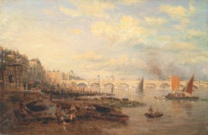 Themsen och Waterloo Bridge från Somerset House av Frederick Nash