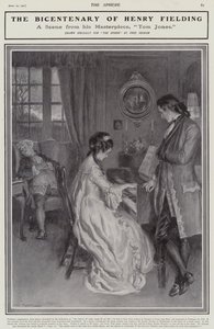 En scen från Henry Fieldings Tom Jones (litho)