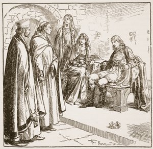 Dunstan, Edwy och Elgiva, illustration från 