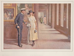 Sjöofficer och dam i Statens lägenheter av Frederick Pegram