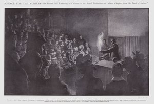 Sir Robert Ball föreläser för barn på Royal Institution (litho) av Frederick Pegram