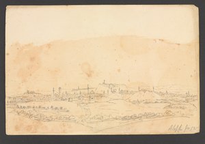 Aleppo från SW, Syrien av Frederick Peter Layard