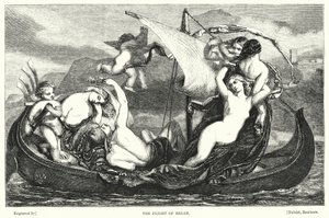 The Flight of Helen (gravyr) av Frederick Richard Pickersgill