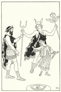 Quicksilver skyndade Proserpina bort från Plutos palats (litho)