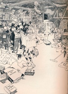 Fastighetsrummet för en smart serietecknare, c1890