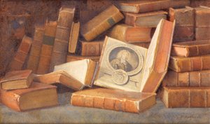 Gamla böcker (akvarell) av Frederick Spencer