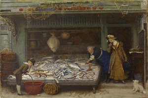 A Fishmongers Shop, 1873 (wc på papper)