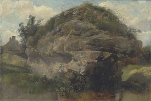 Rocky Hillside, ca 1830 (olja på kvarnbräda)