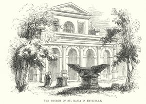 Kyrkan St Maria in Navicella (gravyr) av Frederick William Fairholt