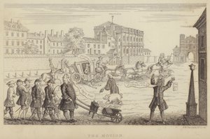 The Motion: satire over parlamentets forsøg på at afsætte Sir Robert Walpole som premierminister i 1741 (gravering)