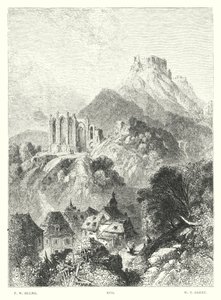Lord Byrons barn Harold, Canto III, Strof 46 (gravyr) av Frederick William Hulme