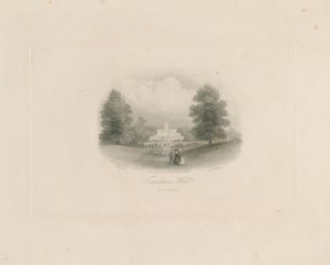 Trentham Hall: gravyr (vinjeterad), nd [c 1843] (tryck) av Frederick William Hulme