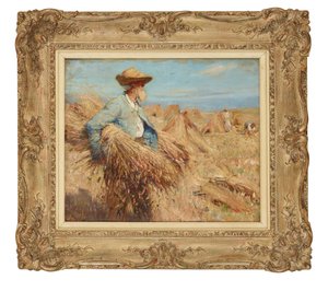 Harvest Time (olja på duk) av Frederick William Jackson