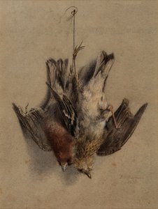 Stilleben, lärkor av Frederick William Jackson