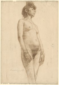 Naken kvinna stående, 1885.