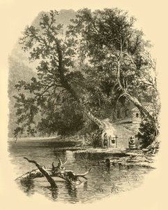 "North Branch of the Susquehanna, at Hunlocks", 1874. av Frederick William Quartley