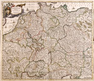 Karta över Tyskland (etsning av Frederick de Wit