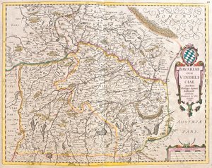 Karta över Baviere (Tyskland) (etsning av Frederick de Wit
