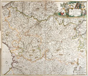 Karta över greven av Artois (Frankrike) (etsning av Frederick de Wit