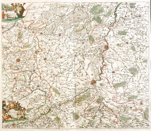 Karta över Liège stift (Belgien) (etsning av Frederick de Wit