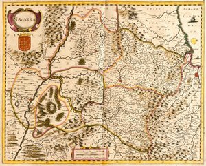 Karta över kungariket Navarra (Frankrike) (etsning