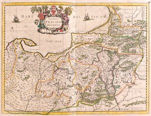 Karta över kungariket Preussen (Tyskland) (etsning