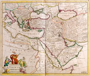 Karta över det turkiska imperiet (etsning av Frederick de Wit