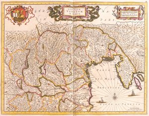 Karta över de venetianska territorierna i Italien (etsning av Frederick de Wit