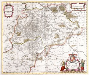 Karta över mars (markgraviate) av Misnie (Tyskland) (etsning av Frederick de Wit