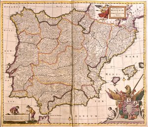 Spanien  Portugal av Frederick de Wit