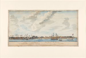 Utsikt över staden Paramaribo och Fort Zeelandia av Frederik Jägerschiöld (signed by artist)