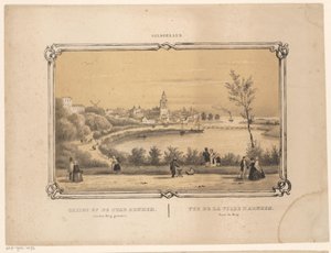 Utsikt över Arnhem Utsikt över staden Arnhem från den Berg (titel på objekt) Gelderland (serietitel på objekt)